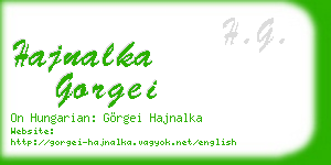 hajnalka gorgei business card
